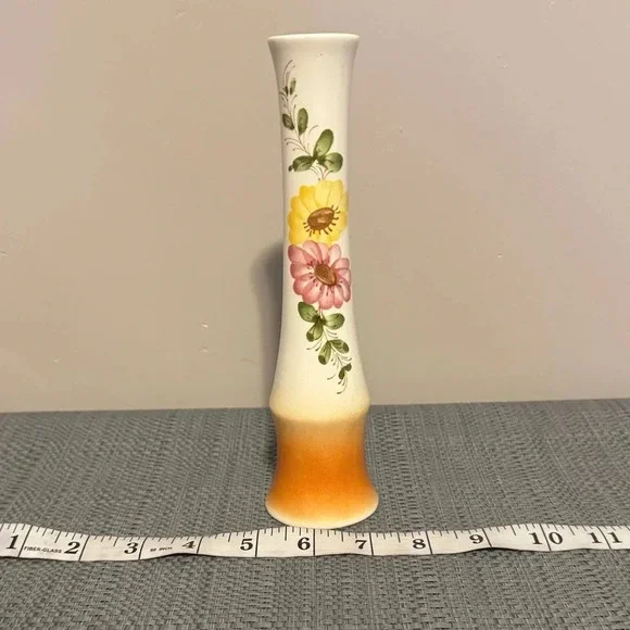 Vintage Sado Internacional Portugal Pottery FTD Floral Flower 8 1/8” Bud Vase - Picture 4 of 5